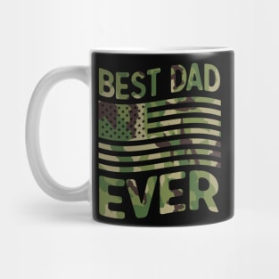 Best Dad Ever American Flag Military Camoufage Fathers Day Gift Mug